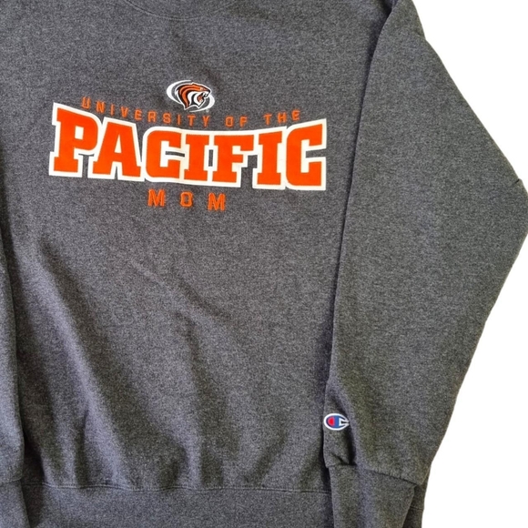 Champion University Of The Pacific Mom Sweatshirt USA Grey Sweater Mens Large. - Picture 5 of 7